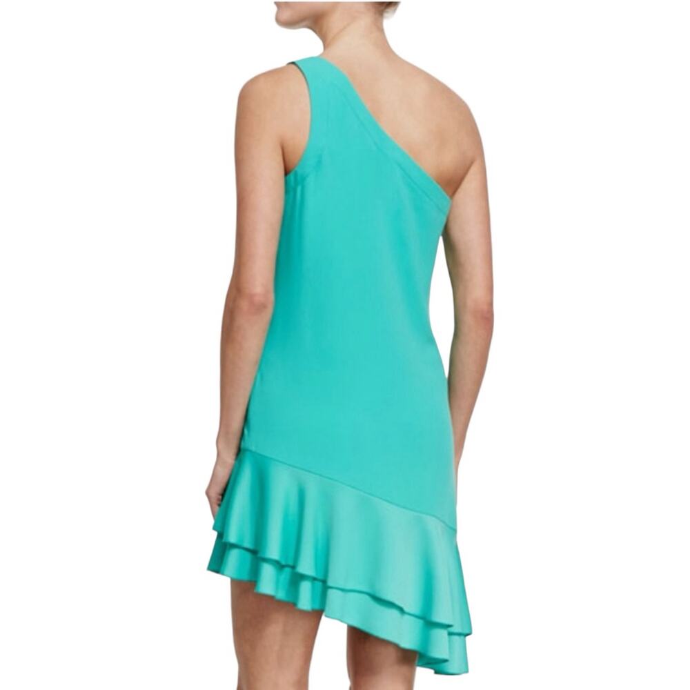 Trina Turk Women's Size 6 Lunaria One Shoulder Asymmetrical Dress Cabana Teal - Picture 3 of 14